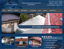 Tablet Screenshot of cornerstonegutters.com